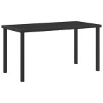 Vendre  perte - rectangulaire table de jardin noire 140x80x73 cm en verre tremp 93437