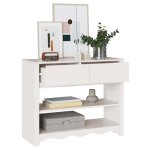 Vendre  perte - table console - style industriel - drammen blanche 895x37x73cm en bois massif de pin ...