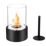 Petit bol de brasero de table mini chemine  alcool portable pour lintrieur nettoyage sans fume noir ...
