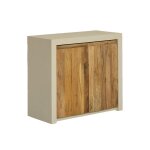 Petit buffet 2 portes effet b�ton et bois recycl� dalva