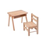Petit bureau avec rangement tom vernis naturel