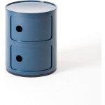 Petit meuble de rangement - kartell - componibili - conteneur 2 �l�ments - bleu - design contemporain ...