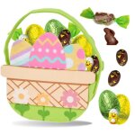 Petit panier ?ufs garni de 35 chocolats de p�ques: papillotes r�villon poussin et ?ufs rohan id�al � ...