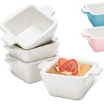 Petit plats À four en céramique blanc - lot de 4 - 280ml - allant au four - anti - adhésive - lavable ... Petit plats À four en céramique blanc - lot de 4 - 280ml - allant au four - anti - adhésive - lavable ...