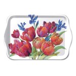 Petit plateau rectangulaire tulipes