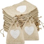 Petit pochette cadeau tissu 10 * 14cm - sachet drage mariage anniversaire baptme - sac toile jute format ...