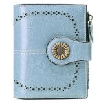 Petit portefeuille pour femme en cuir avec porte - cartes et fermeture �clair poche pour pi�ces de monnaie ...