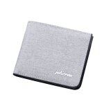 Petit portefeuille en toile pour homme porte - cartes multifonctionnel mini porte - monnaie �tiquette ...