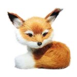 Petit renard en peluche mignon assis cadeau danniversaire pour enfants - 8 * 7 * 7cmqiedoviey