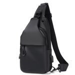 Petit sac  dos  bandoulire noir pour hommes et femmes sac  dos lger  une sangle sac  dos pour ...