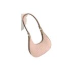 Petit sac � main beige en tissu feutre - fermeture zip