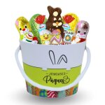 Petit seau garni dun assortiment 20 chocolats de p�ques: poussins figurines ?ufs et moulages id�al pour ...