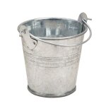 Petit seau mtal avec anse 4cm hauteur 5cm pour cendres granuls compost