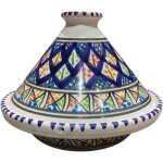 Petit tajine bakir arc - en - ciel fait main tunisien ? tajine traditionnel pour cuisson au feu ou au ...