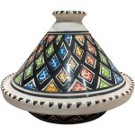 Petit tajine bakir multicolore fait main tunisien ? tajine traditionnel pour cuisson au feu ou au four ... Petit tajine bakir multicolore fait main tunisien ? tajine traditionnel pour cuisson au feu ou au four ...