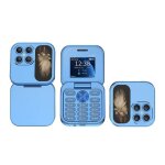Petit t�l�phone portable 177 pouces t�l�phone portable pliable double carte sim cadran rapide lampe de ...