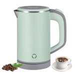 Petite 800 ml bouilloire de voyage en acier inoxydable 5 minutes mini portable bouilloire camping silencieux ...