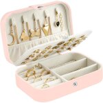 Petite boîte à bijoux de voyage pour colliers bagues bracelets boucles doreilles - similicuir de qualité ... Petite boîte à bijoux de voyage pour colliers bagues bracelets boucles doreilles - similicuir de qualité ...