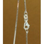 Petite chaine de cou en argent 925 massif maille vnitienne box carre 1mm 50cm homme femme idale pendentif ...