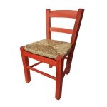 Petite chaisepetite chaise pour enfant avec assise en paille en bois rouge Petite chaisepetite chaise pour enfant avec assise en paille en bois rouge