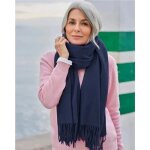 Les petites charpe femme chaud doux et soyeux 65x180 bleu marine