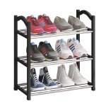 Petite �tag�re � chaussures � 3 niveaux mini organisateur de chaussures