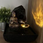 Petite fontaine de table bouddha nirvana pour dcorer salon salle  manger chambre