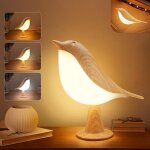 Petite lampe de chevet sans fil lampe oiseau tactile lampe de table led avec variateur tactile lampe ...