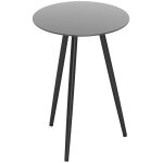 Petite table basse ronde - outsunny - plateau en verre tremp, cadre en acier - pieds effils - pour ...