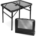 Petite table camping pliante pour barbecue?2 r�glages de hauteur?table avec grille m�tallique de bureau?facile ...