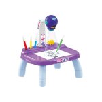 Petite table de dessin avec projection - angle ajustable et accessoires inclus - violette
