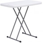 Petite table  hauteur variable dappoint - jeobest - rectangulaire - pliante - blanc - 76 * 50 * 74cm ...