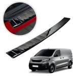 Pour peugeot expert iii (k0) 2016 - protection de pare - chocs arrière chrome noir poli Pour peugeot expert iii (k0) 2016 - protection de pare - chocs arrière chrome noir poli