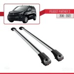 Compatible avec peugeot partner 3 2019 - 2022 ace - 1 barres de toit railing porte - bagages de voiture ...