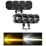 Phare avant auxiliare led 12v 24v 40w 3000lm projecteur longue porte spot blanc + feu antibrouillard ...
