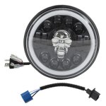 Phare led angel eye de moto de 7 pouces motif tte de mort clairage blanc tanche modification universelle ...