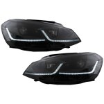 Phares led pour vw golf 7 2012 - 2017 noir facelift g7. 5 design dynamic headlights