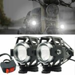 Phare moto feux additionnelsu5 phares avant de moto anti brouillard projecteur spot led moto 125w 3000lm ...