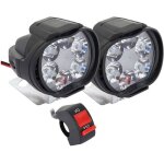 Phares moto led 2 pices feux additionnels 12v anti - brouillard avec interrupteur pour moto et scooter ...