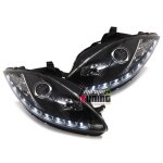 Phares noirs feux led devil eyes seat leon 1p toledo 5p altea 5p 2004 - 2009 (x13807)