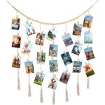 Photo mural avec 45 pince 12090 cm cadre photo porte mural support en bois cadre dmontage rptable ...