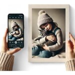 Photo sur toile - image sur toile avec cadre en bois - tableau mural avec motif au choix - impression ...