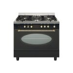 Piano de cuisson airlux 90cm mixte noir rustique - cc902etr3 - airlux
