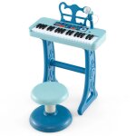 Piano enfants ? dreamade - clavier 37 touches enfant - microphone - tabouret confortable - pupitre de ...