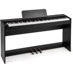 Piano numrique 88 touches lestes  marteaux costway triple pdale - clavier double - puces intgres ...
