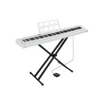 Piano numérique - alightup - clavier numérique 88 touches avec midi bluetooth casque support - blanc Piano numérique - alightup - clavier numérique 88 touches avec midi bluetooth casque support - blanc