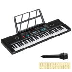 Piano numérique portable clavier de piano électronique 61 touches piano rechargeable avec microphone ... Piano numérique portable clavier de piano électronique 61 touches piano rechargeable avec microphone ...