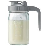 Pichet de lait maternel 32 oz de la fuite en verre bouteille rangement lait maternel avec couvercle et ...
