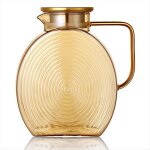 Pichet en verre avec couvercle pour porte de r�frig�rateur grande carafe � eau de 25 l / 84 oz pichet ...