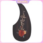 Pickguard de guitare en bois de mode avec de beaux motifs de fleurs matriau dbne pour 40 41 guitares ...